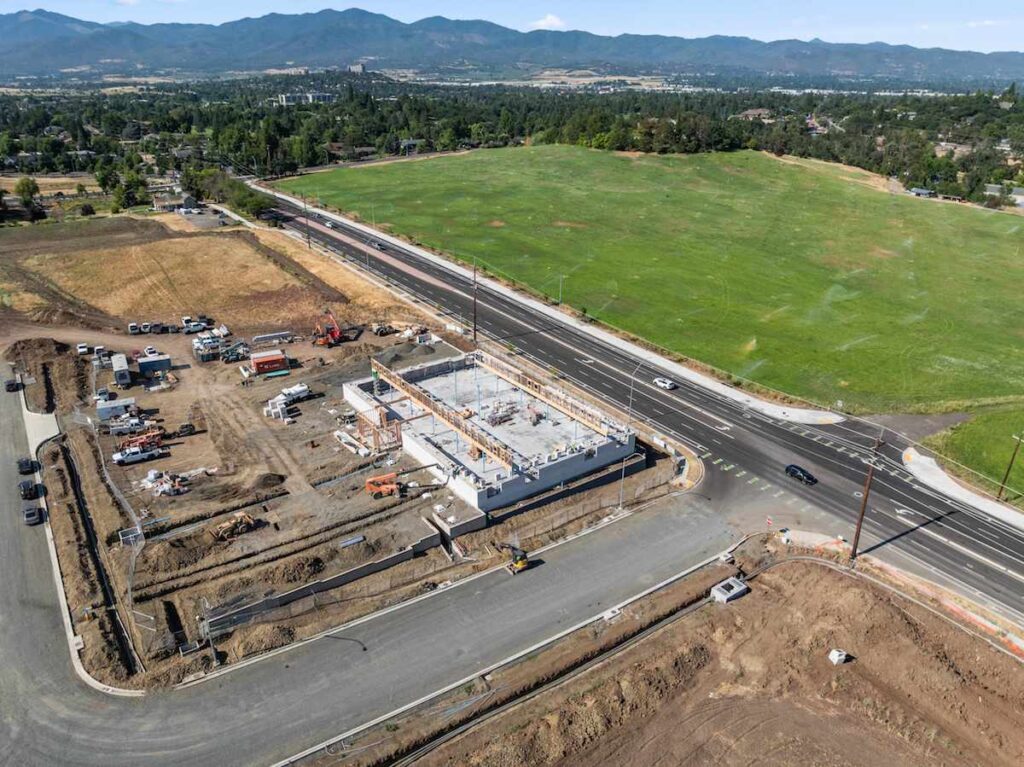 Aerial photo of Hillcrest Hardware foundation